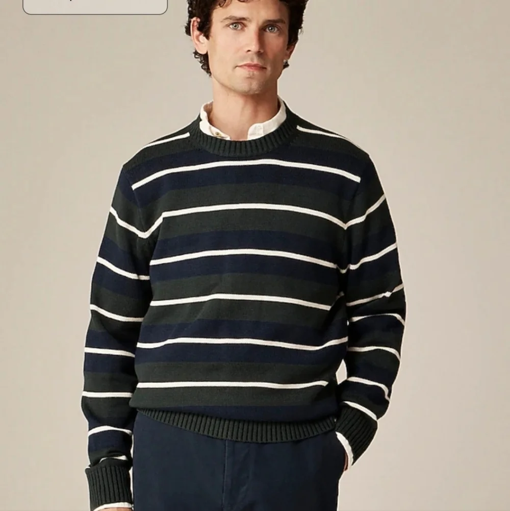 J Crew Heritage cotton sweater in stripe Size S NWT